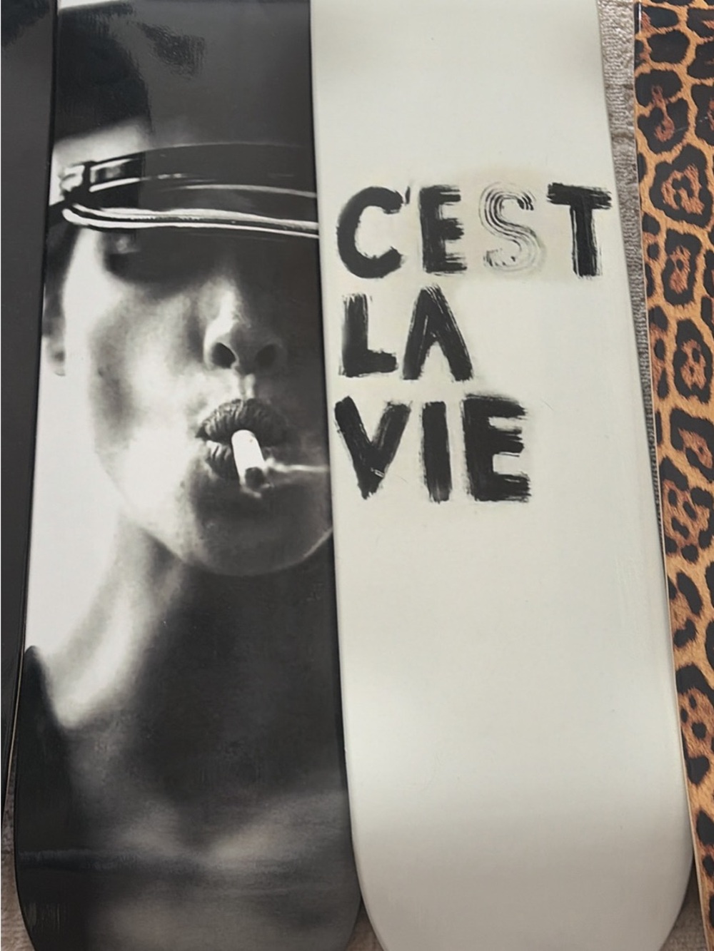 C'est La Vie Black & White Wall Art Canvas Print
